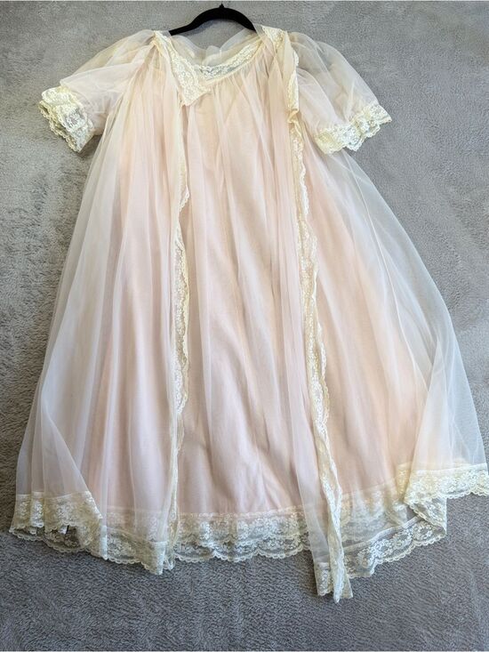 LISETTE Other - Vintage sheer lingerie set, vintage peignoir, honeymoon lingerie, 50’s/60’s S